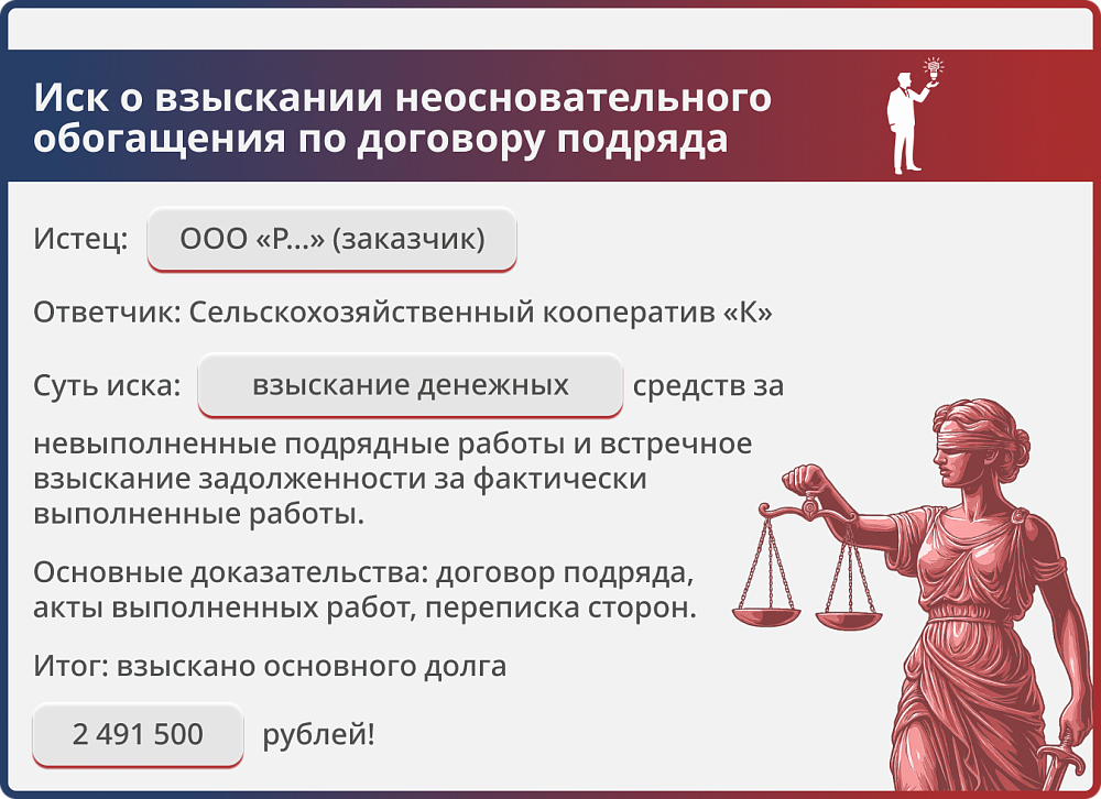 Картинка Взыскана задолженность по договору строительного подряда